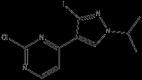 Cas No. 1269440-58-5, 2-Chloro-4-[3-iodo-1-(1-methylethyl)-1H-pyrazol-4-yl]-pyrimidine