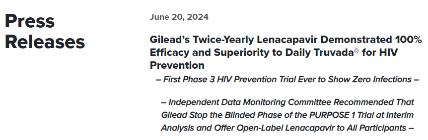 Gilead News on Lenacapavir