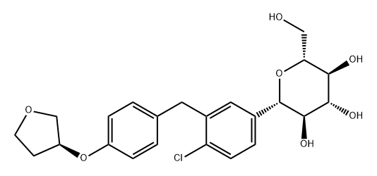 Structure of Empagliflozin, CAS No. 864070-44-0