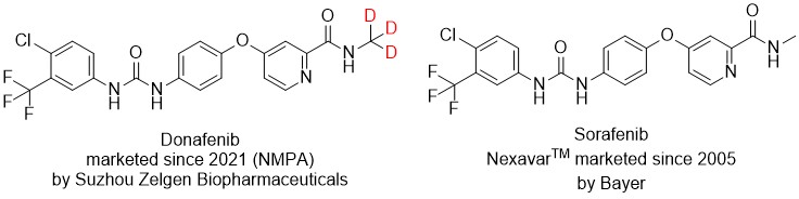Structural Comparsion of Donafenib and Sorafenib