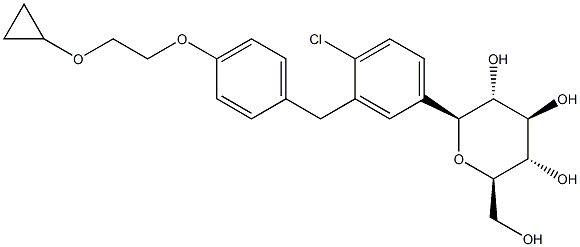 Structure of Bexagliflozin, CAS No. 1118567-05-7