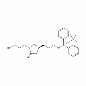 CAS No.481048-21-9, 3-((2S,S)-5-3-((tert-butyldiphenylsilyl)oxy )propyl)-3-methylenetetrahydrofuran-2-yI)propan-1-ol
